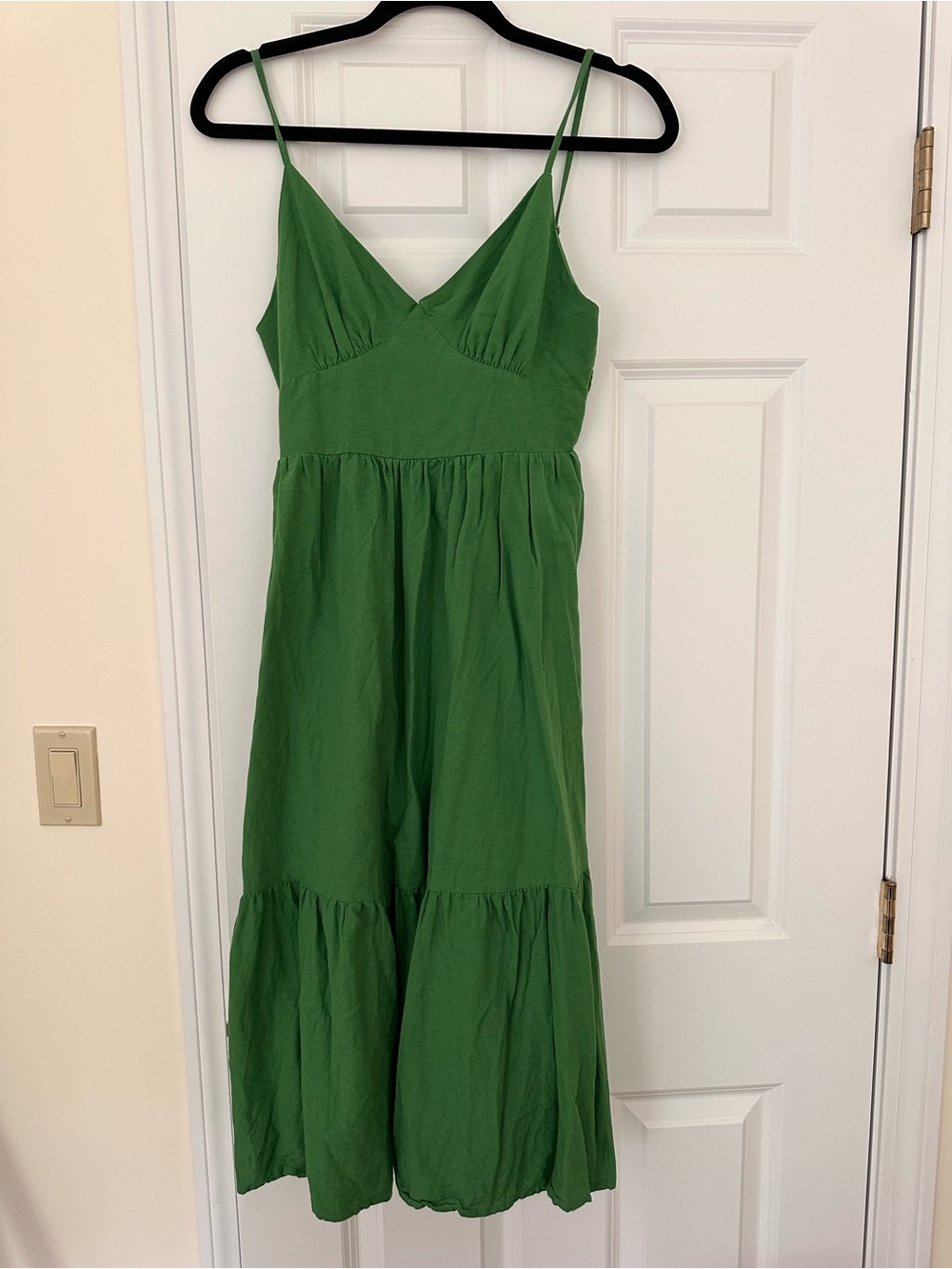 Jessica Simpson Green Linen-Blend Top